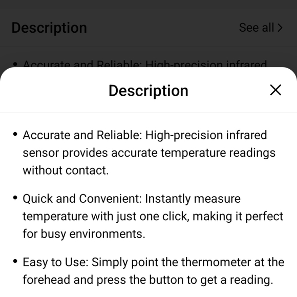 Non-contact Infrared Forehead Temperature Gun Thermometer High-precision. - Picture 6 of 6